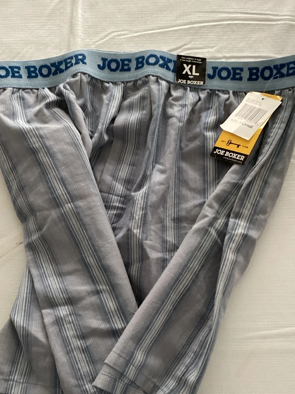 Joe Boxer Blue & Gray Striped Men's Boxers Size XL